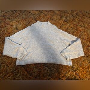 Gray mock neck sweater